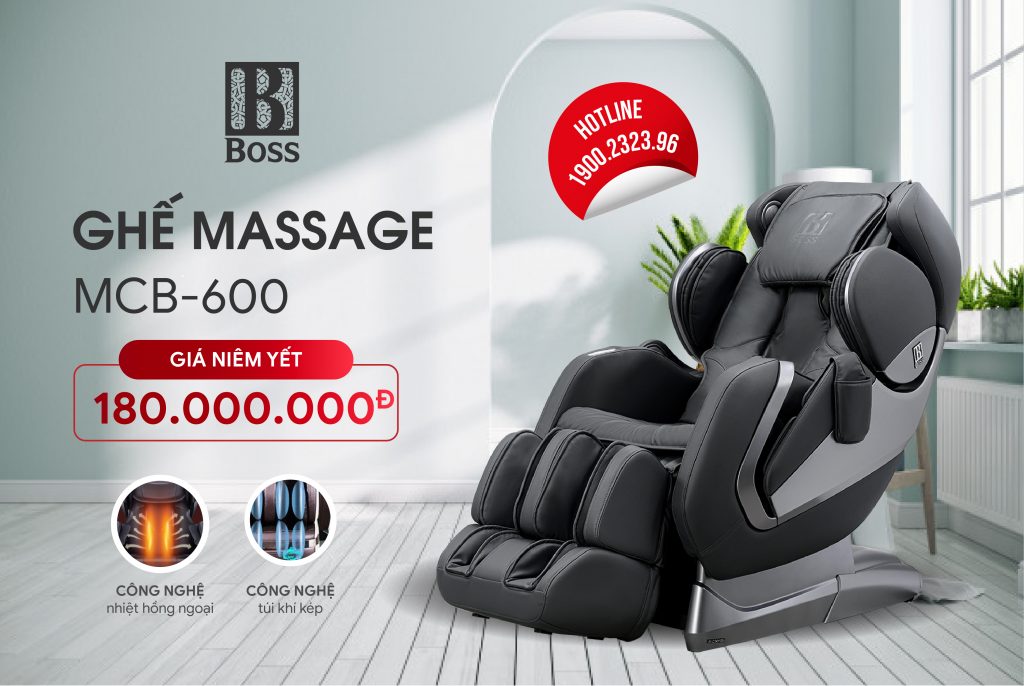 Ghế massage Boss MCB-600 trượt ngả cao cấp