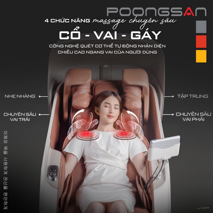 Ghế massage trở thành giải pháp cho người thoái hóa cột sống