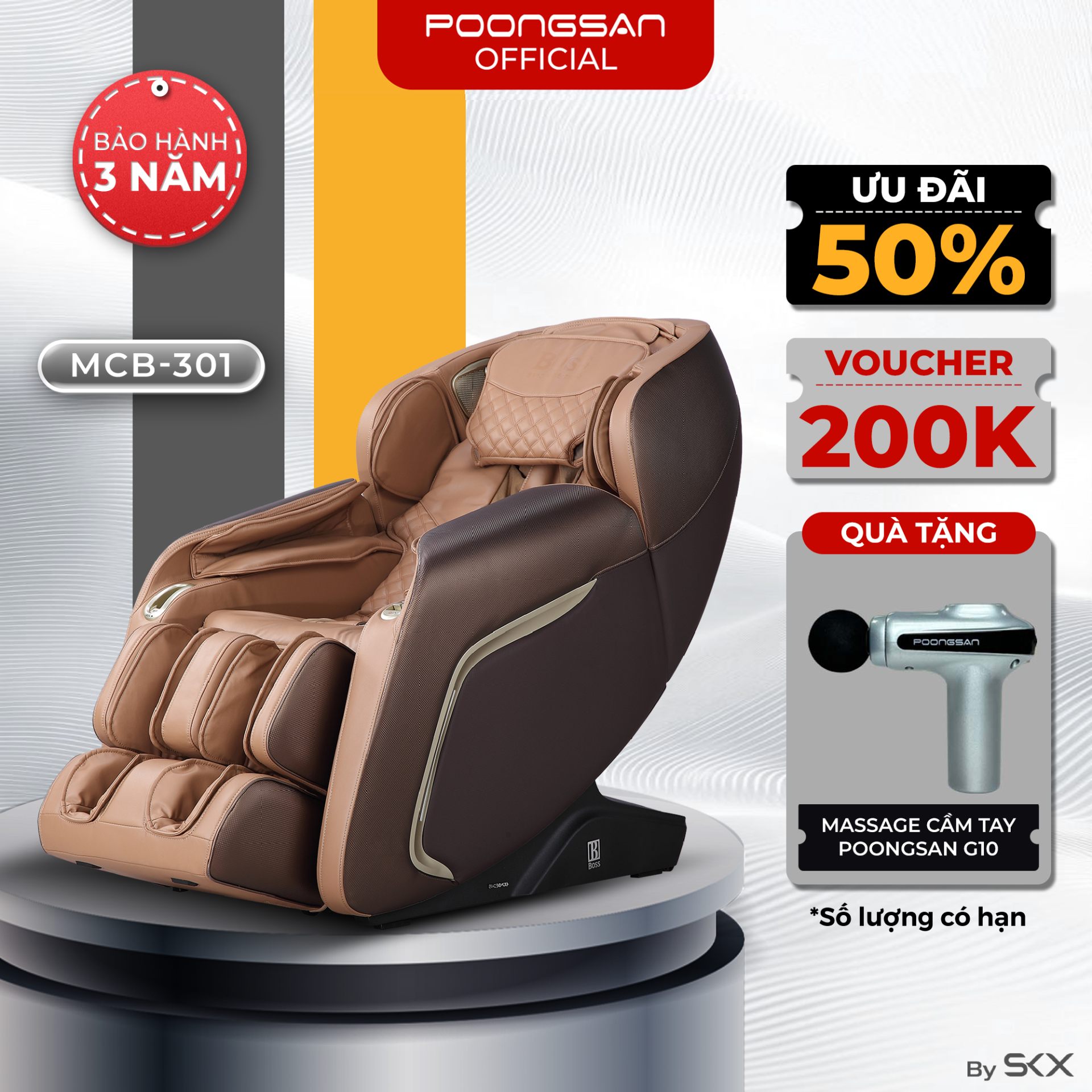 Ghế massage Boss MCB 301 -Trải nghiệm đẳng cấp tại nhà