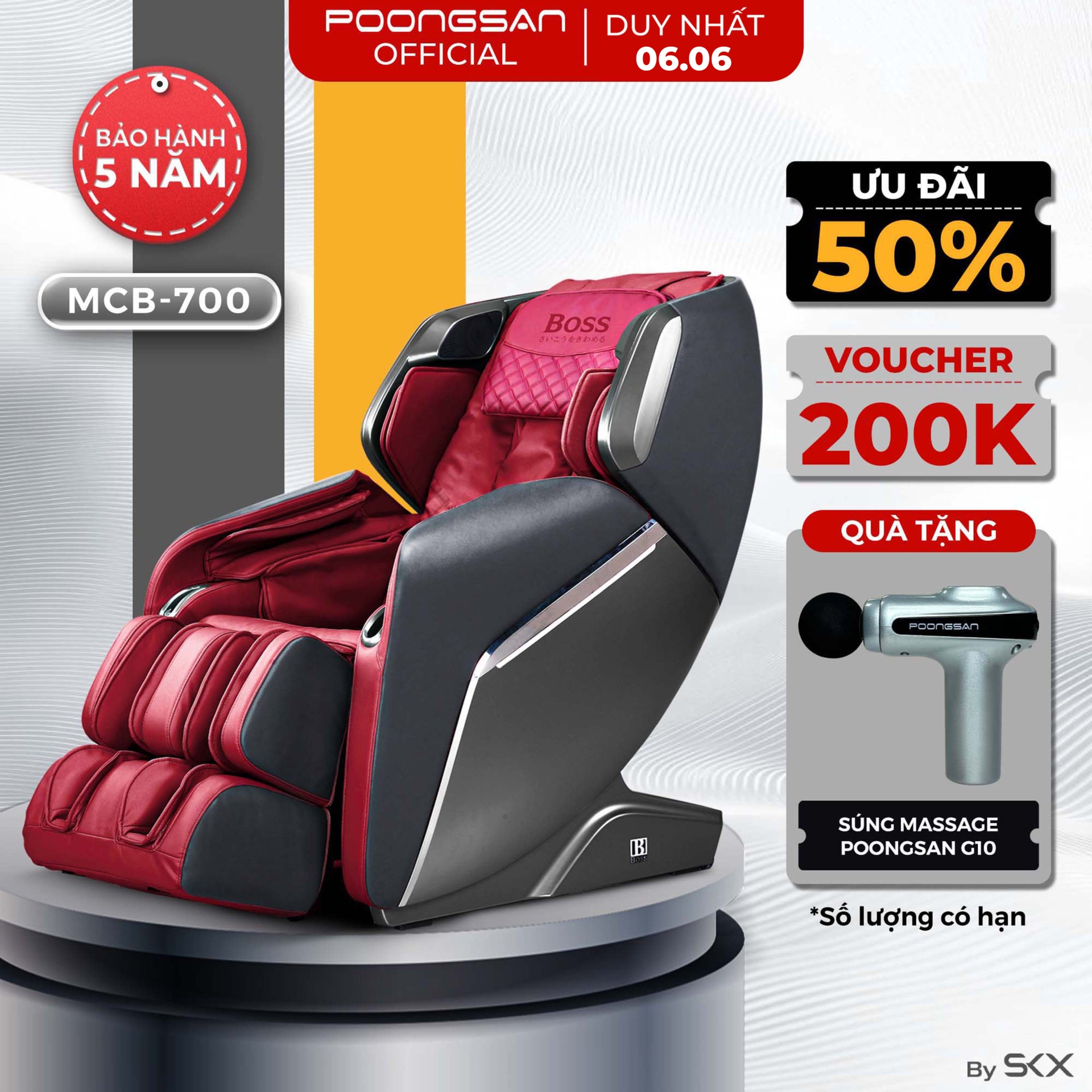 Ghế massage Boss MCB-700 - Kiến tạo phong cách sống mới