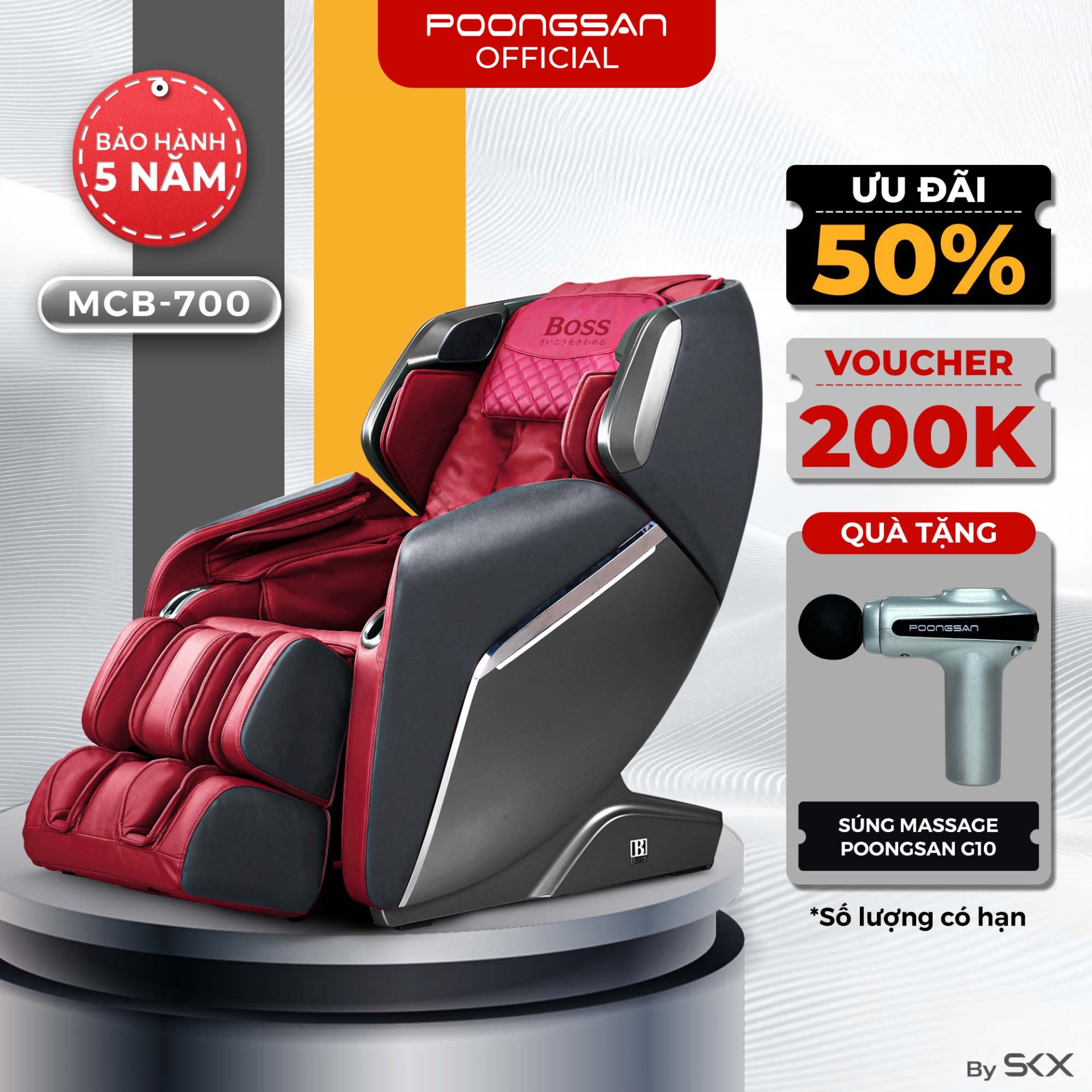 [Thanh Lý] Ghế massage Boss MCB-700 - GIÁ CỰC TỐT