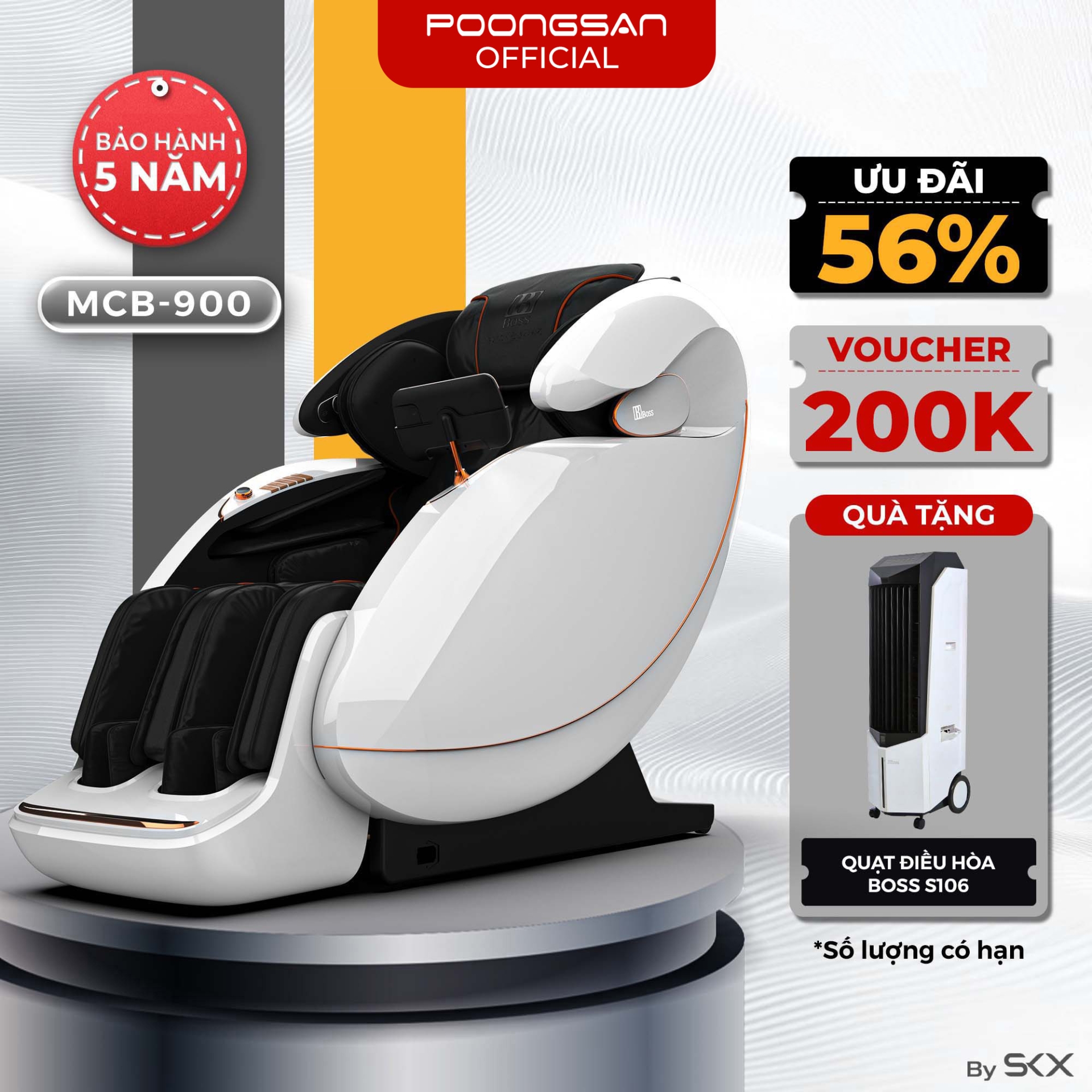 Ghế massage Boss MCB-900 - Thư giãn toàn thân hiệu quả