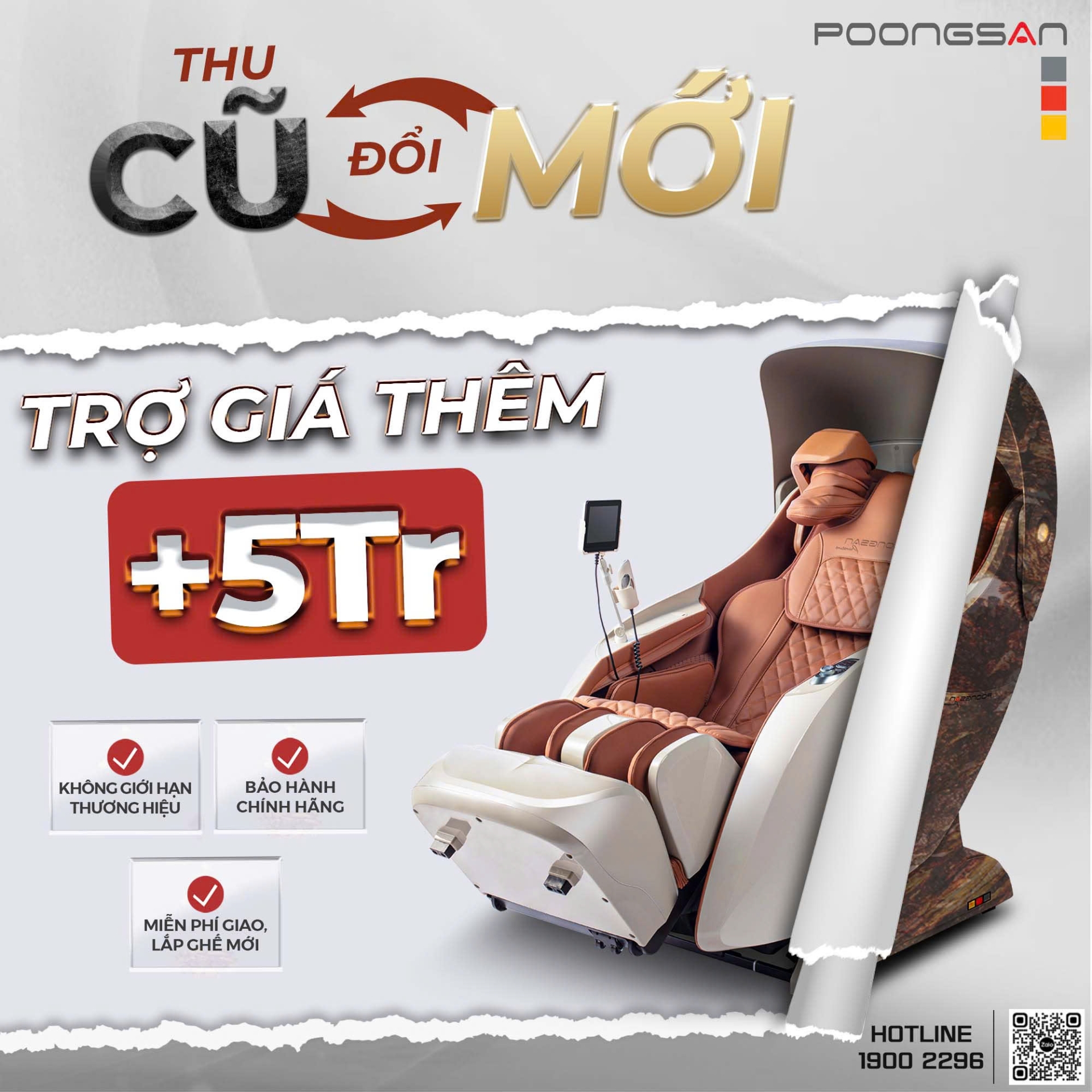 Nhiều ưu đãi khi đổi ghế massage cũ