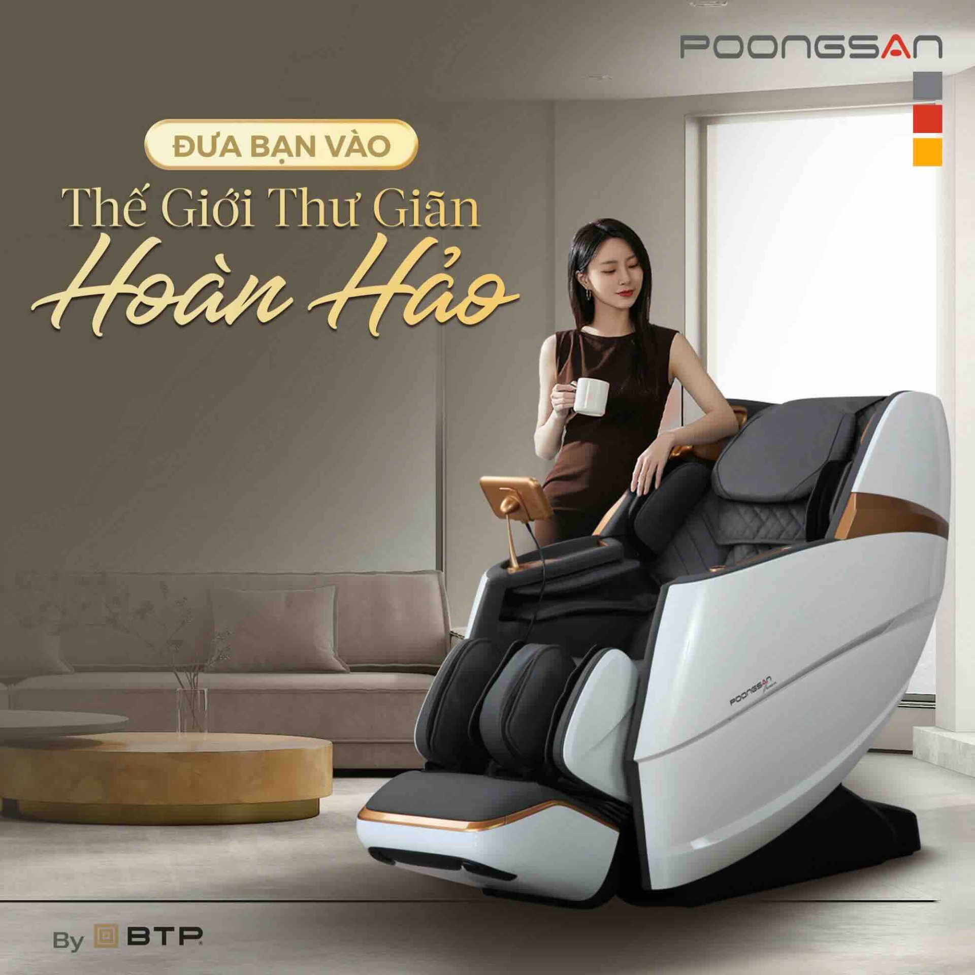 Ghế massage th&acirc;n thiện với nhiều độ tuổi