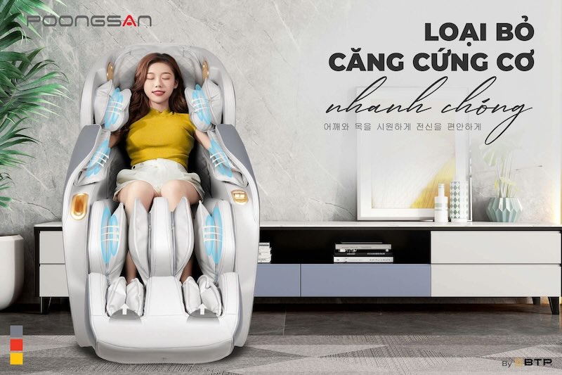 Ghế massage trị liệu giúp loại bỏ căng cứng cơ