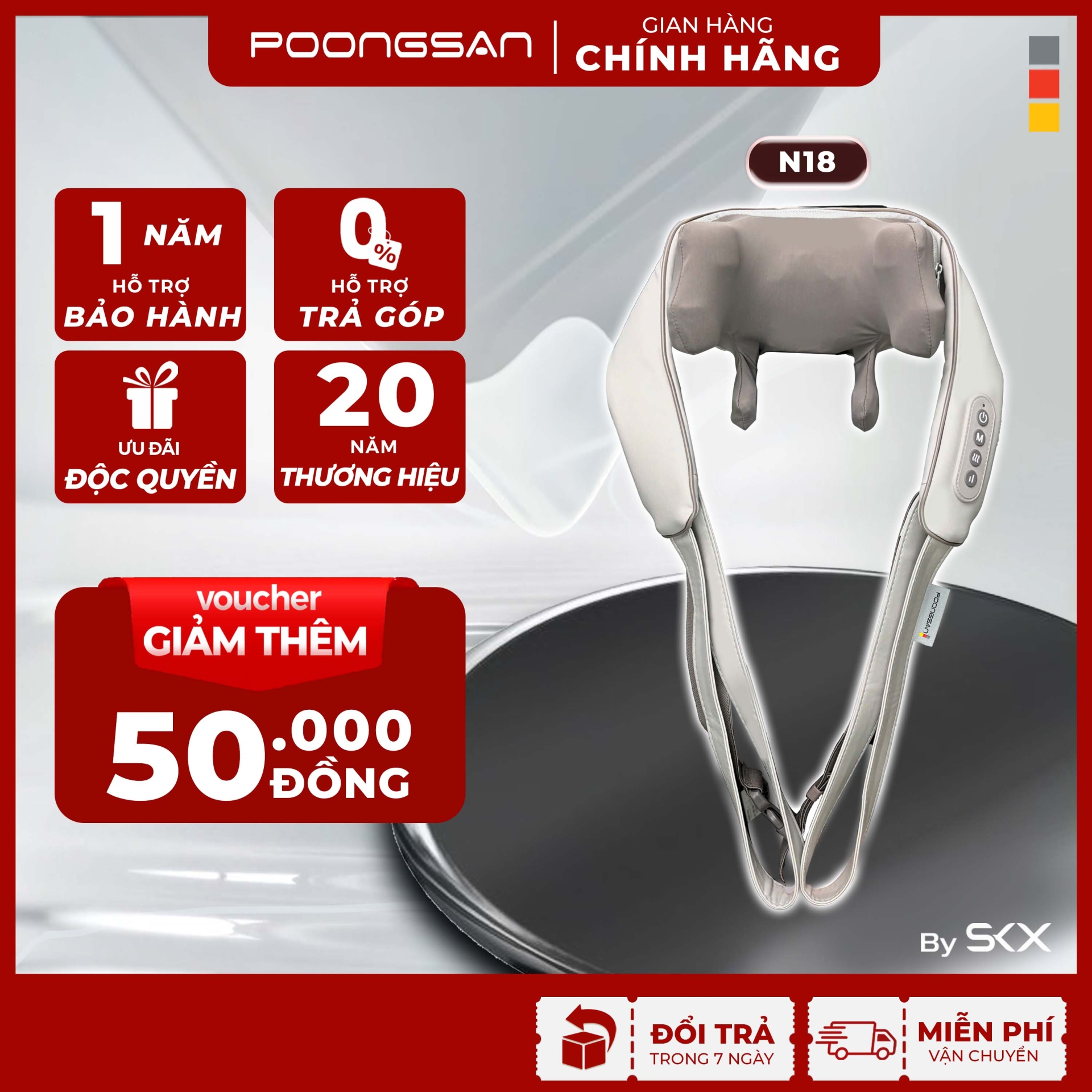 Gối massage Poongsan N18