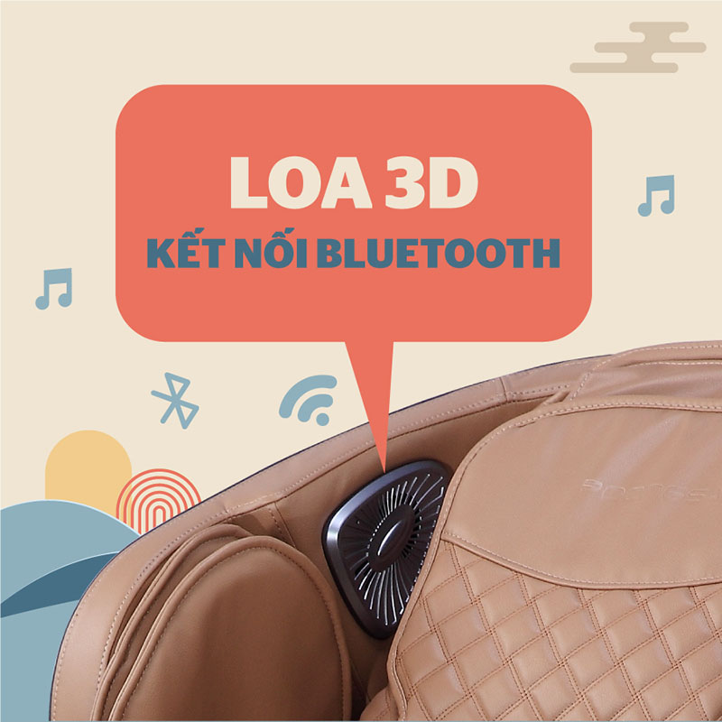 Nhiều tính năng thư giãn tích hợp trong ghế massage