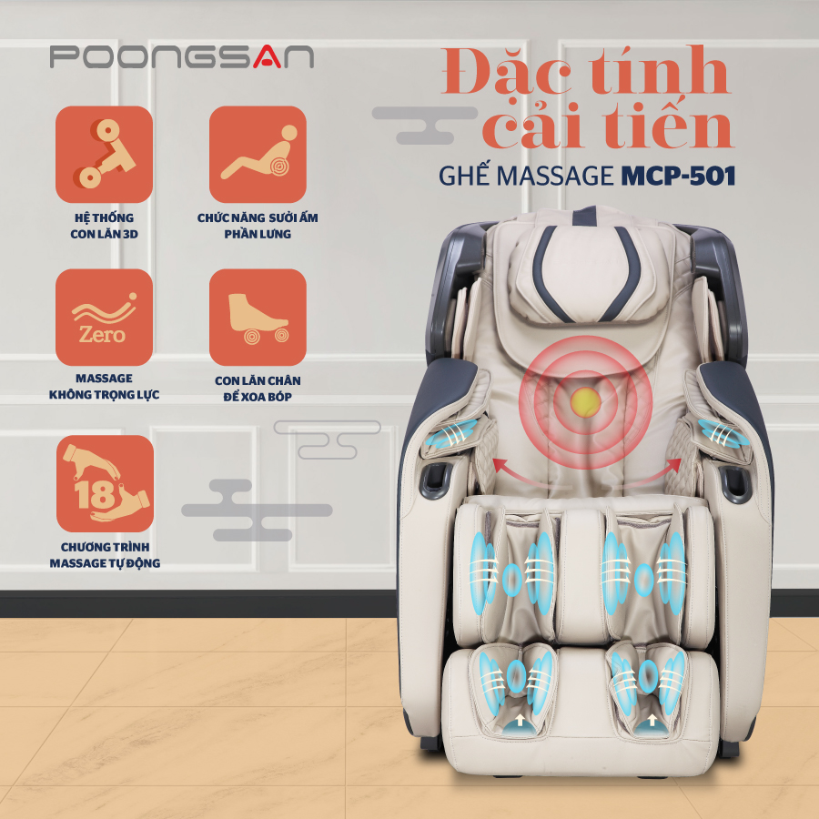 Ghế massage trị liệu chân Poongsan MCP-501
