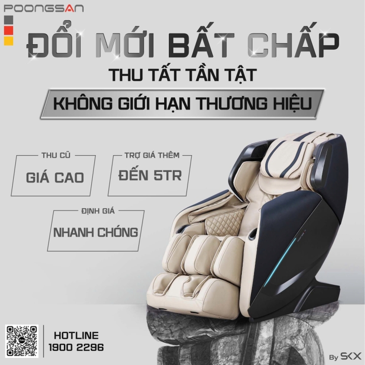 Thu mua ghế massage cũ TPHCM - Hỗ trợ đổi cũ lấy mới tiết kiệm