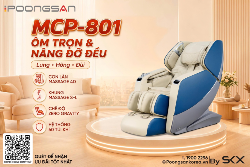 Poongsan MCP-801 Ôm Trọn Lưng, Hông Và Đùi Khi Massage