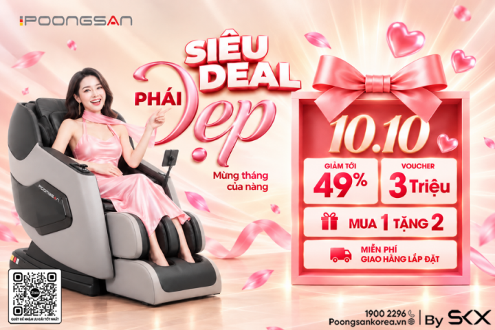 Mega Sale 10.10 Poongsan - Tặng nửa thế giới, deal trọn yêu thương