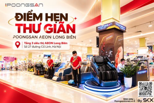 Giữa lịch mua sắm cuối tuần, dành một khoảng nghỉ tại Poongsan AEON Mall Long Biên