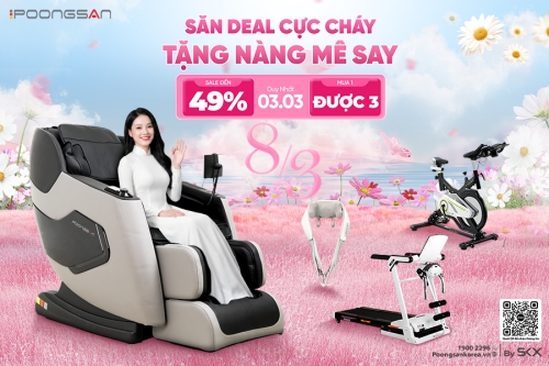 3.3 Sale Lớn Đầu Tiên Của Năm, Voucher 3 Triệu Trao Tay, Rước Ngay Poongsan Tôn Vinh Phái Đẹp 08/03