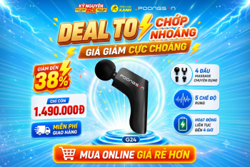 Deal to chớp nhoáng, giá giảm cực choáng Mua máy massage cầm tay Poongsan tại Điện Máy Xanh