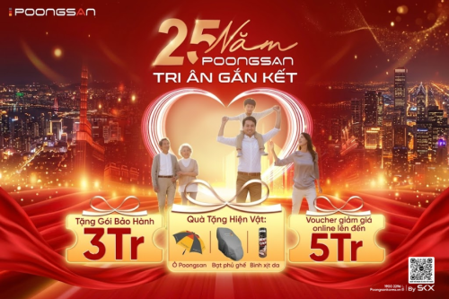 Poongsan tung ưu đãi tri ân 25 năm, voucher giảm đến 50%