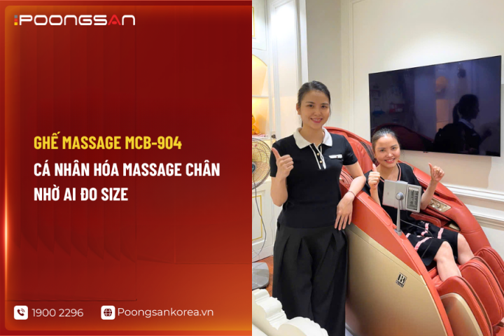 Ghế massage MCB-904 cá nhân hóa massage chân nhờ AI đo size